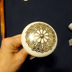 Maison Bleue vintage  2 glass door knobs